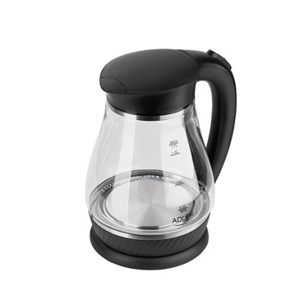Adler AD 1274 B electric Veekeetja 1.7 L 2200 W Must, Transparent