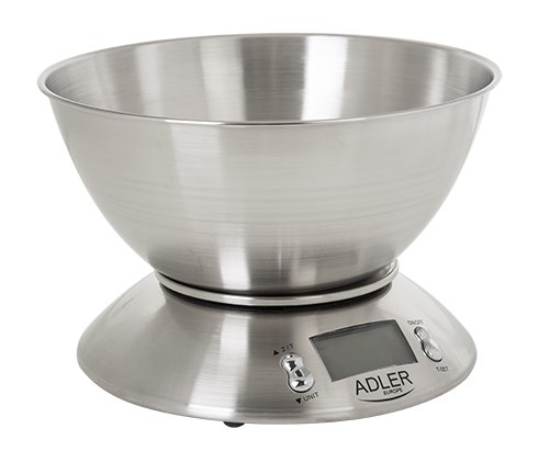 Adler AD 3134 Electronic kitchen scale Stainless steel Round