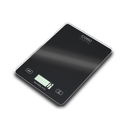 Caso | Kitchen scale | Slim | Maximum weight (capacity) 5 kg | Graduation 1 g | Black