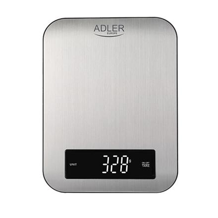 Adler | Kitchen scale | AD 3174 | Maximum weight (capacity) 10 kg | Graduation 1 g | Display type LED | Inox