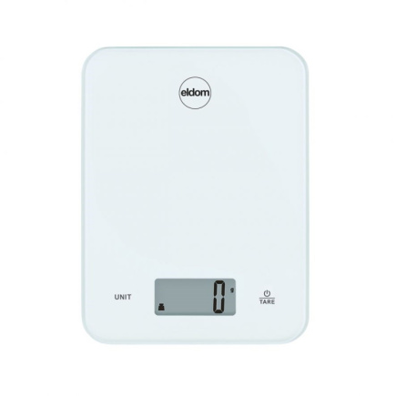 Electric kitchen scale, ARI, glass plate, white, up to 10 kg