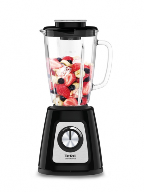 Tefal BlendForce II BL4358 blender 1.25 L Tabletop blender 800 W Black, Brushed steel