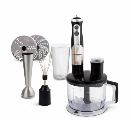 Esperanza EKM004 blender 0.6 L Immersion blender Black,Silver,Transparent 800 W