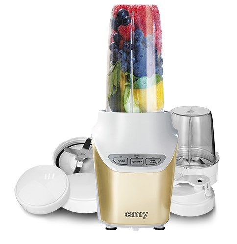 Camry Premium CR 4071 blender 1 L Sport blender 1000 W Gold, Transparent, White