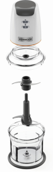 KENWOOD EasyChop Mini Chopper CHP61.100WH, 500W