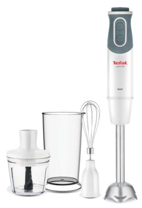 Tefal Optichef HB6431 0.8 L Immersion blender 800 W Quartz metallic, White