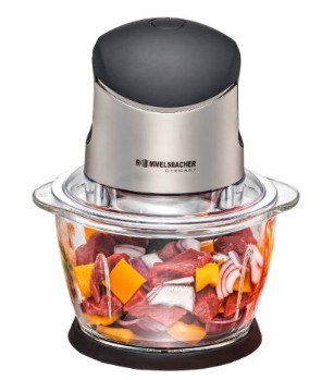 Rommelsbacher MZ 400 electric food chopper 1 L 400 W Black, Stainless steel