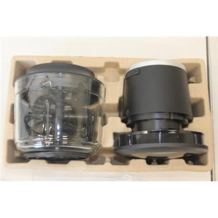 Taastatud. Caso 01747 Chop & Go, Multi chopper, 200 W, 4 stainless steel blades, Emulsifying disc, Glass container 1 L, Black, UNPACKED, SCRATCHED TOP OF THE LID Caso Multi Chopper Chop & Go Caso Black 200 W UNPACKED, SCRATCHED TOP OF THE LID