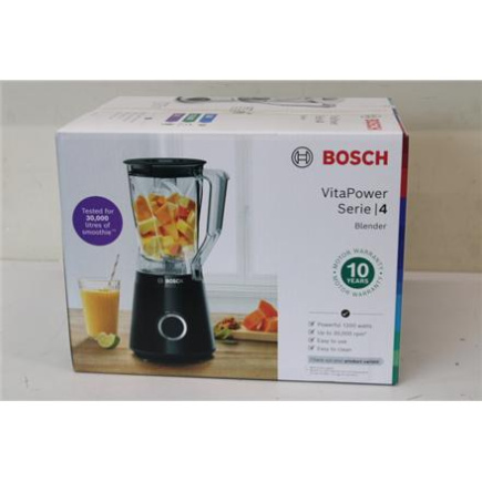 Taastatud. Bosch MMB6141W VitaPower Series 4 Blender, 1200 W, White | Bosch | Blender | MMB6141W VitaPower Series 4 | Tabletop | 1200 W | Jar material Tritan | Jar capacity 1.5 L | White | DAMAGED PACKAGING