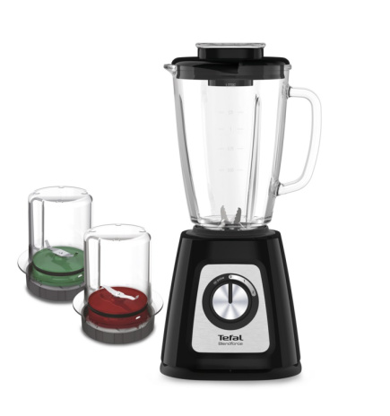 Tefal BlendForce II BL4388 blender 1.25 L Tabletop blender 800 W Black, Brushed steel