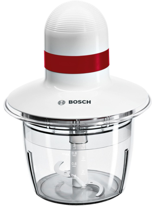 Bosch MMRP1000 electric food chopper 0.8 L 400 W Red, Transparent, Valge