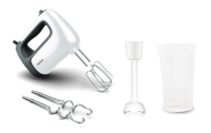 Tefal Prep'Mix+ HT4611 Hand mixer 500 W Valge Tefal Prep'Mix+ HT4611 Hand mixer 500 W Valge