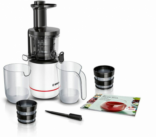 Bosch MESM500W juice maker Slow juicer 150 W Black, White