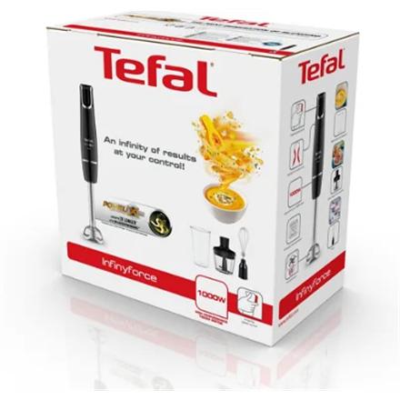 TEFAL | Blender | HB943838 InfintyForce | Hand Blender | 1000 W | Number of speeds 1 | Chopper | Black