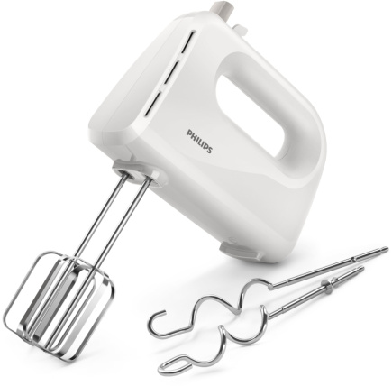 Philips Philips Daily Collection Mixer HR3705/00 300 W 5 speeds + turbo Strip beaters & dough hooks Lightweight
