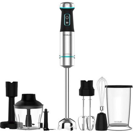 Cecotec Hand Blender | Power TitanBlack 1200 XL PerfectCream&Crush | Hand Blender | 1200 W | Number of speeds Adjustable | Turbo mode | Stainless steel/Black