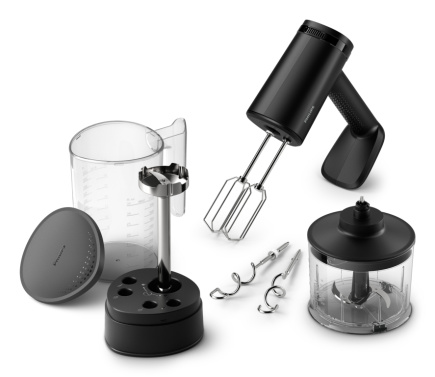 Philips Series 5000 hand mixer HR3781/20, 3-in-1, 5 Speed Settings, 500W, Must