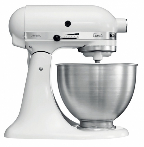 KitchenAid 5K45SSEWH Stand mixer 275 W Metallic, White