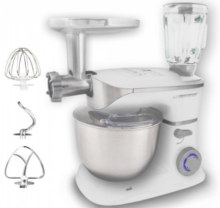 Esperanza EKM025 food processor 1000 W 5 L Stainless steel, White