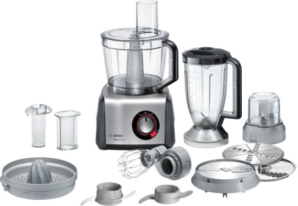 Bosch MC812M844 food processor 1250 W 3.9 L Black, Stainless steel