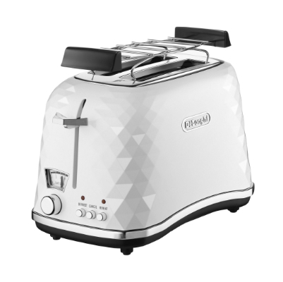 DELONGHI Brillante Toaster CTJ 2103.W 900W, Crum tray, Defrost, White