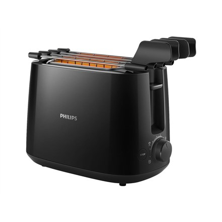 Philips | Daily Collection Toaster | HD2583/90 | Number of slots 2 | Housing material Plastic | Black