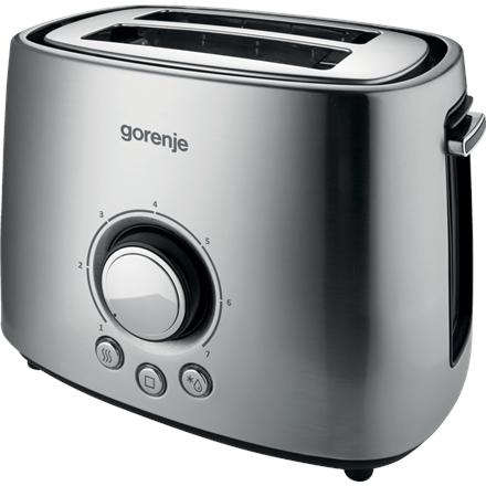 Gorenje | Toaster | T1000E | Power 1000 W | Number of slots 2 | Housing material  Metal | Stainless Steel