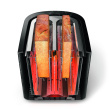 Philips Viva Collection Toaster HD2637/90 Extra wide 2 slots toaster Built in bun warmer Black