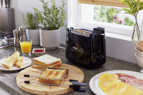 Philips | Daily Collection Toaster | HD2583/90 | Number of slots 2 | Housing material Plastic | Black