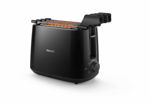 Philips | Daily Collection Toaster | HD2583/90 | Number of slots 2 | Housing material Plastic | Black