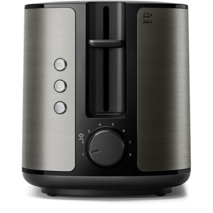 Philips Toaster | HD2651/80 Viva Collection | Power 1050 W | Number of slots 2 | Housing material Metal | Black