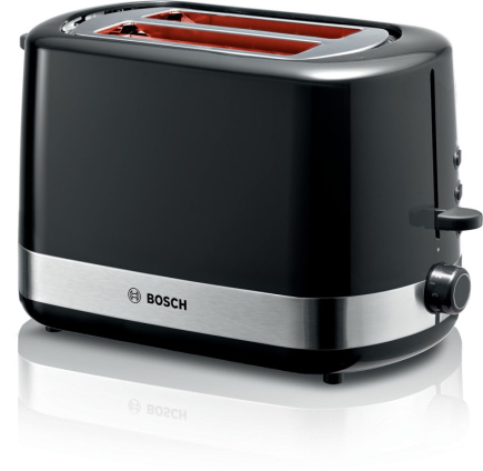 Bosch TAT6A513 toaster 2 slice(s) 800 W Must, Stainless steel