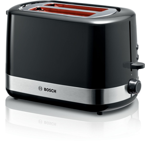 Bosch TAT6A513 toaster 2 slice(s) 800 W Must, Stainless steel