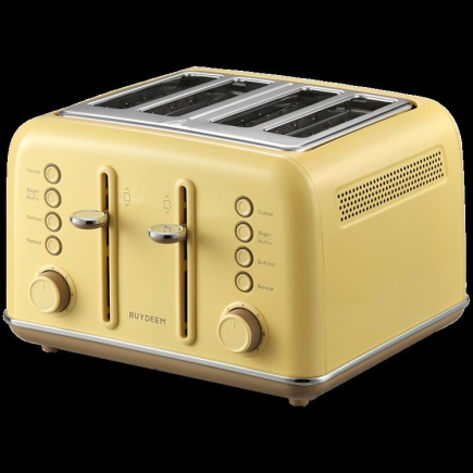 BUYDEEM 4 Slice Toaster, model DT640E, color Mellow Yellow, EU BUYDEEM 4 Slice Toaster, model DT640E, color Mellow Yellow, EU