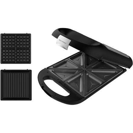 Cecotec Sandwich Maker | Rock'nToast Family 3in1 | 1500 W | Number of plates 3 | Black