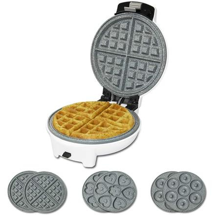Cecotec Waffle Maker | Fun Gofrestone 3in1 | 700 W | Number of pastry 3 | Waffle/Muffin/Donut | White