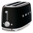 Smeg TSF02BLEU Toaster, 4 slice, black, metal body