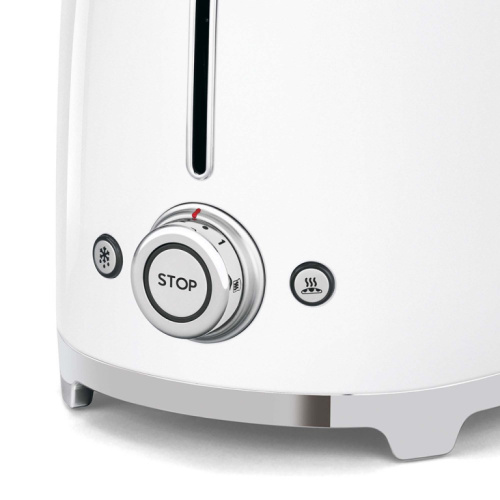 SMEG Toaster 2-slice 4-slot 50'Style White TSF02WHEU