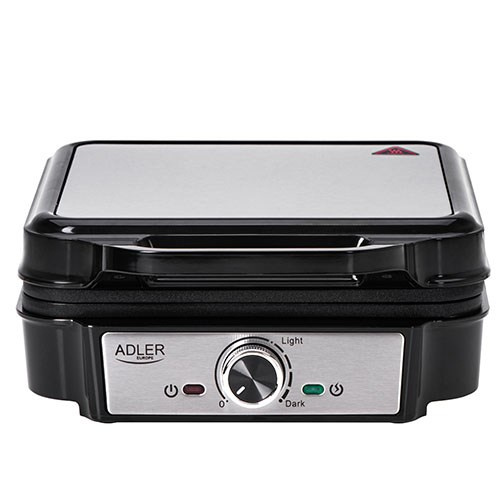 Adler AD 3083 waffle iron 4 waffle 1800 W Must, Silver