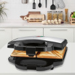 Clatronic ST 3778 sandwich maker 750 W Must, Stainless steel
