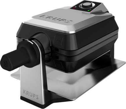 Krups FDD95D 2 waffle(s) 1200 W Must, Stainless steel