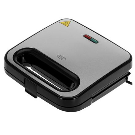 Adler Sandwich Maker | AD 3076 | 1000 W | Number of plates 1 | Must/Silver
