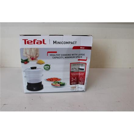 Renew. TEFAL VC139810 Food Steamer, Power 800W, Black | TEFAL Food Steamer | VC139810 | Black | 800 W | Capacity 6 L | DAMAGED PACKAGING, SCRATCHES | Number of baskets 2