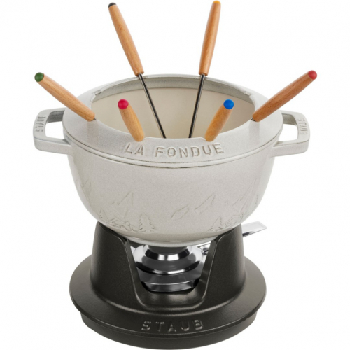 Staub fondue set - 20 cm, White truffle