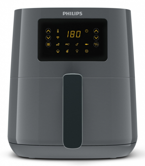 Philips 5000 series HD9255/60 fryer Single 4.1 L Stand-alone 1400 W Hot air fryer Black, Grey