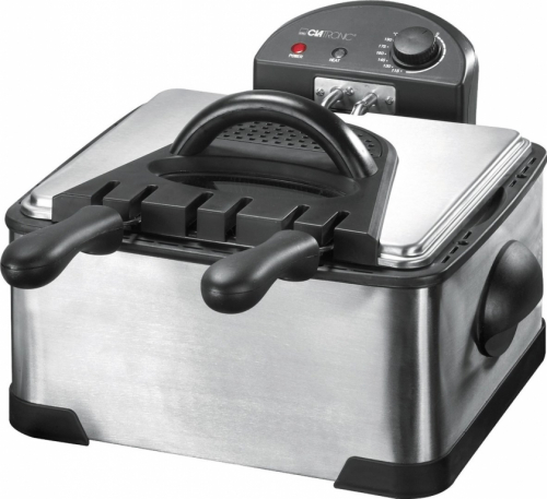 Clatronic FR 3195 Fryer 4 L 2000 W Black, Stainless steel