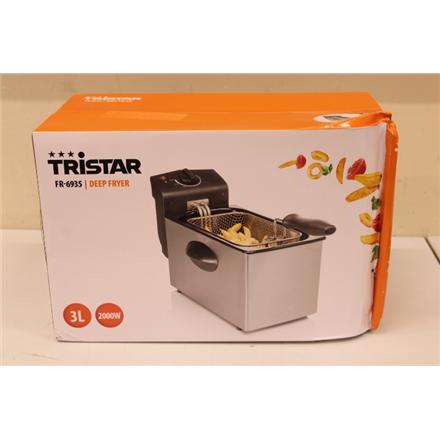 Восстановленный. Tristar FR-6935 Deep fryer, Black/Stainless Steel | Tristar | Deep Fryer | FR-6935 | Power 2000 W | Capacity 3 L | DAMAGED PACKAGING