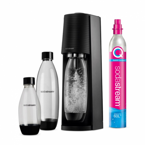 Sodastream Terra Schwarz Megapack incl. 3 Flaschen + CO2 QC