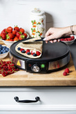 Adler AD 3058 crepe maker 1 crepe(s) 1600 W Black, Stainless steel