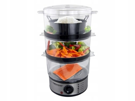 Esperanza EKG009 Steam cooker 3 stainless steel basket (s) 400 W 7.5L